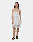 WOMAN FLOUNCED SHORT DRESS - COTTON SANGALLO EMBRY 01 - 10Decimi