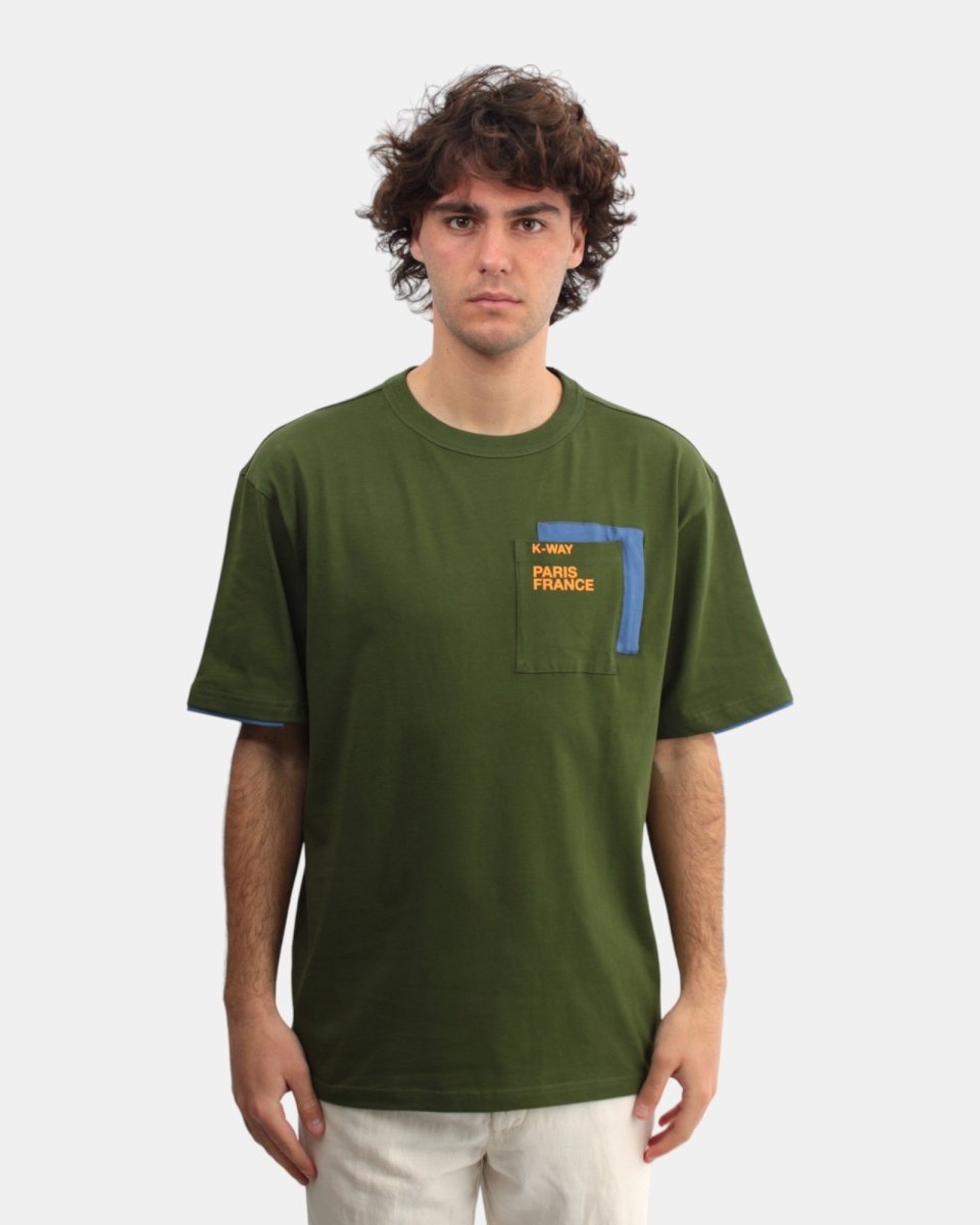 K WAY - T-shirt Green/blue/orange - 10Decimi